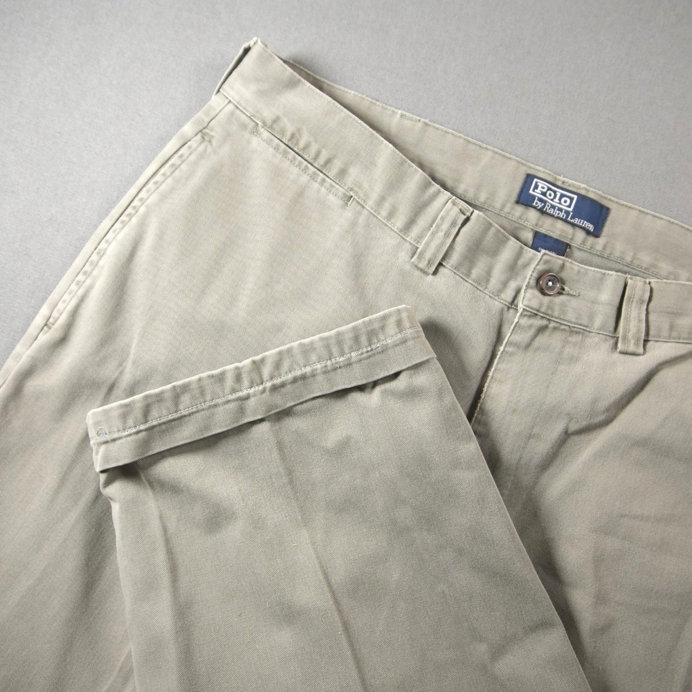 Vintage Polo Ralph Lauren Philip Pant Pleated Chino Men Trousers Prep 38x30